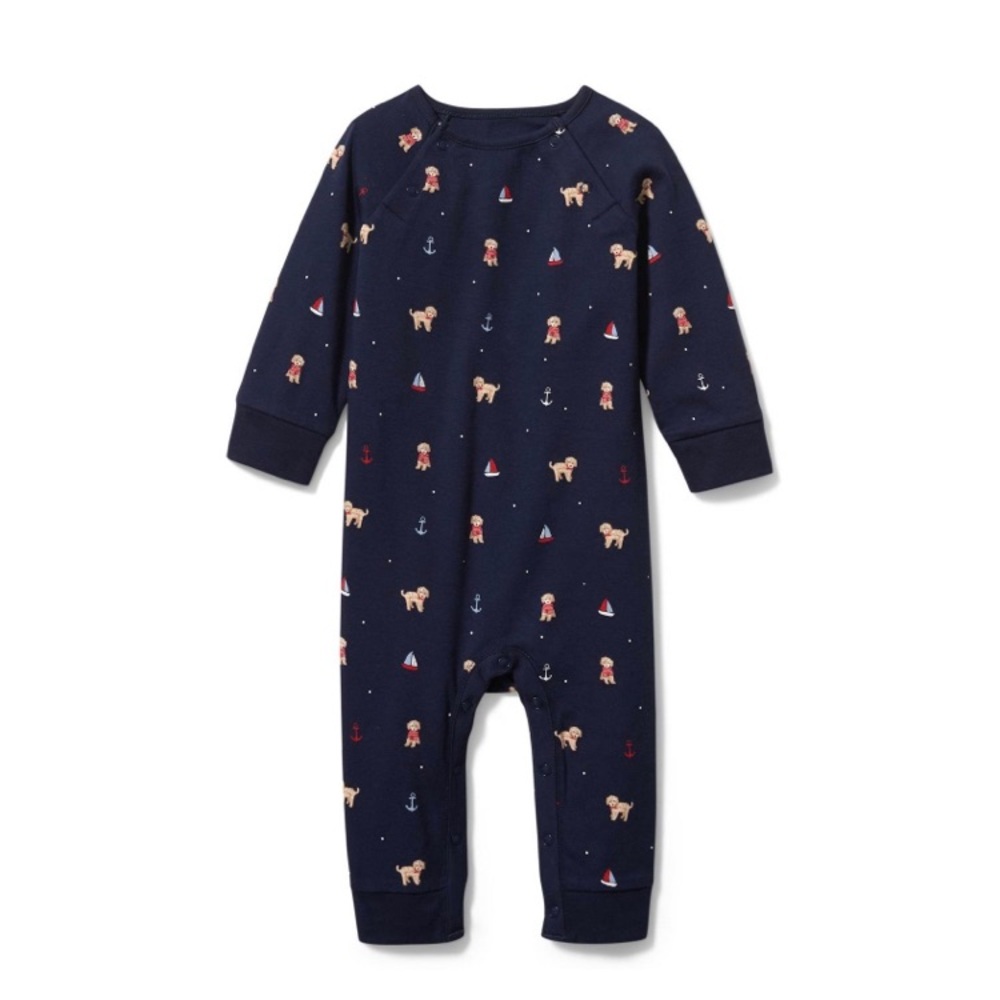 JANIE & JACK BABY PUPPY AT SEA 1-PIECE
